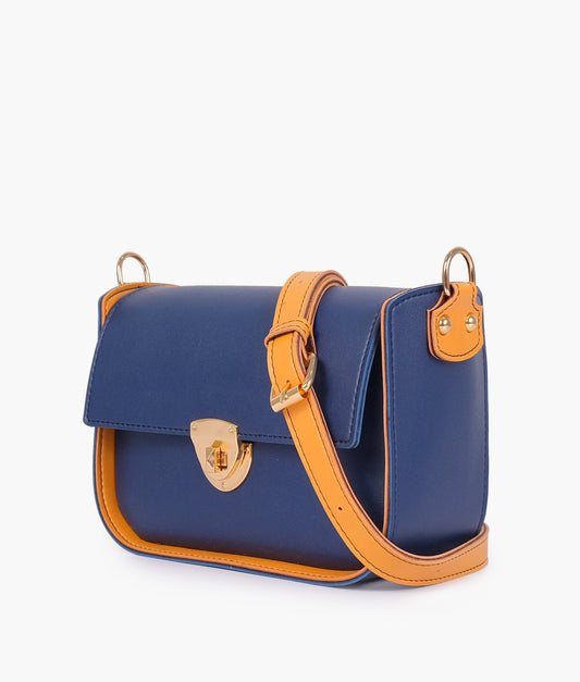 Buy Blue saddle bag with twist lock in Pakistan