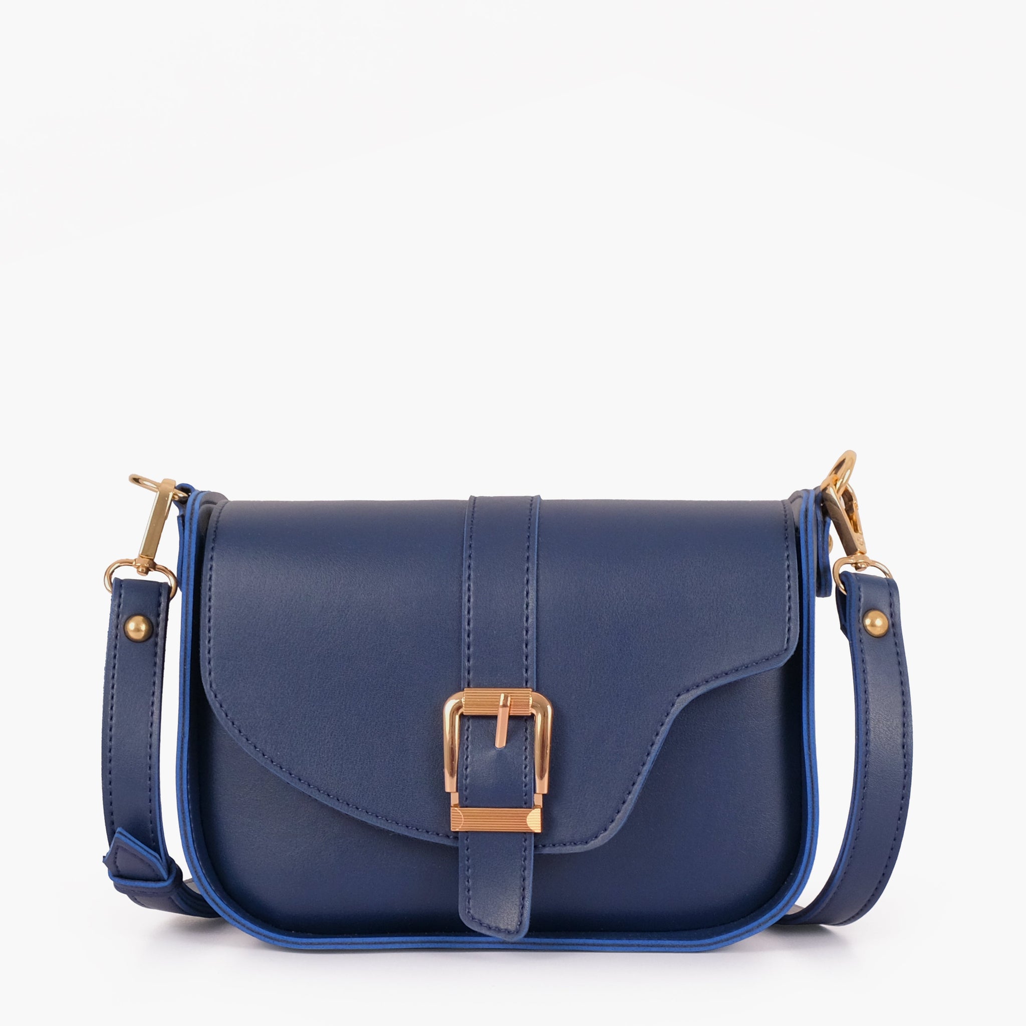 Buy Blue saddle buckle bag in Pakistan