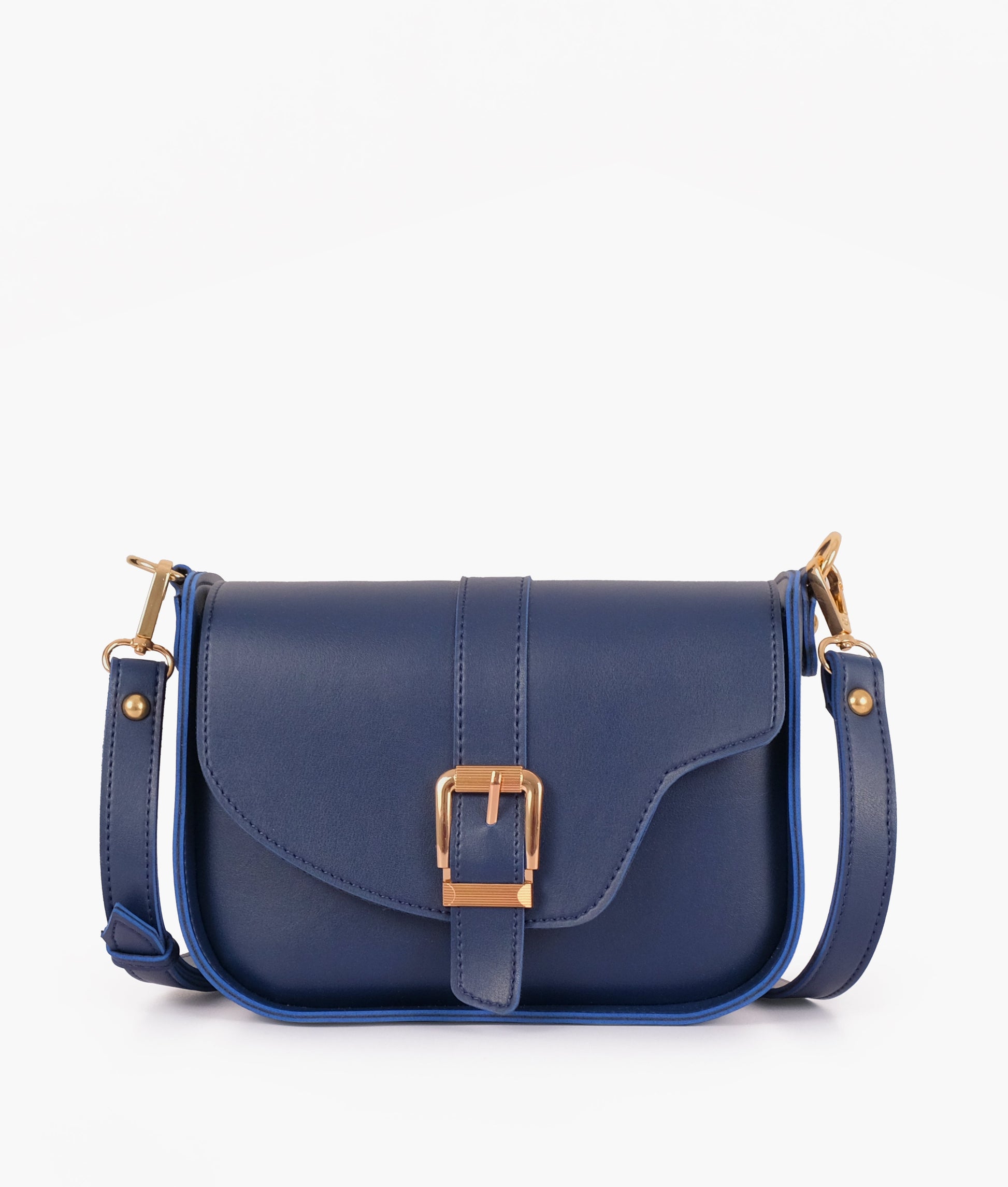 Buy Blue saddle buckle bag in Pakistan