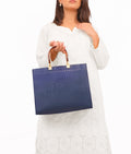 Buy Blue signature tote bag in Pakistan