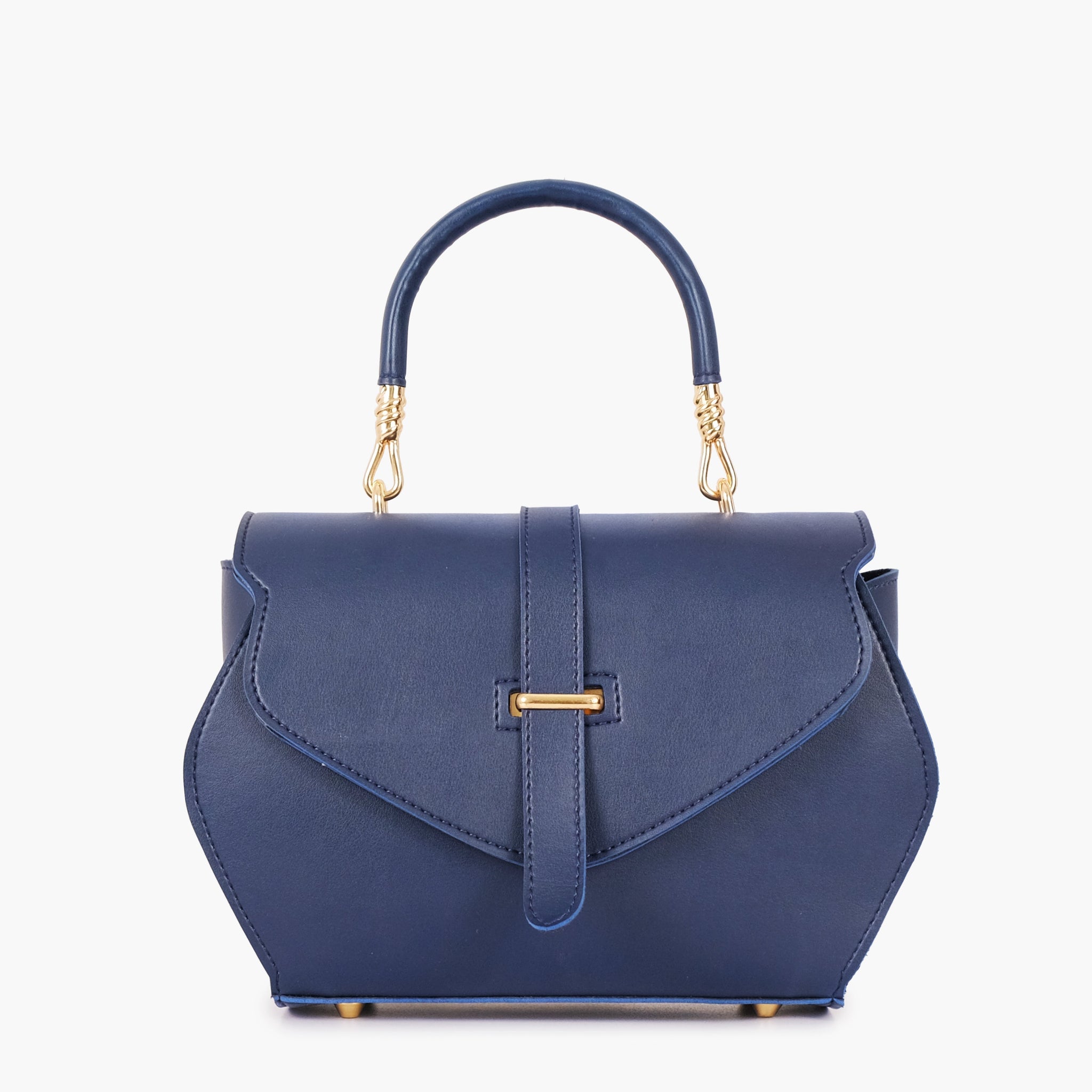 Buy Blue top-handle hexagon bag in Pakistan