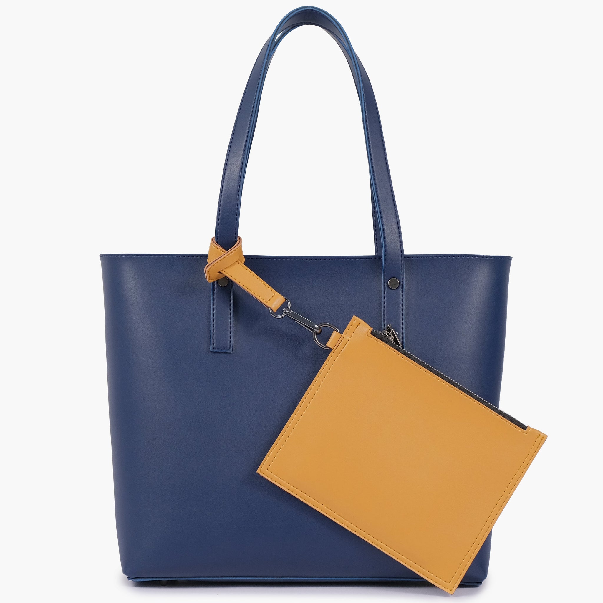 Buy Blue tote bag with detachable pouch in Pakistan