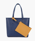 Buy Blue tote bag with detachable pouch in Pakistan