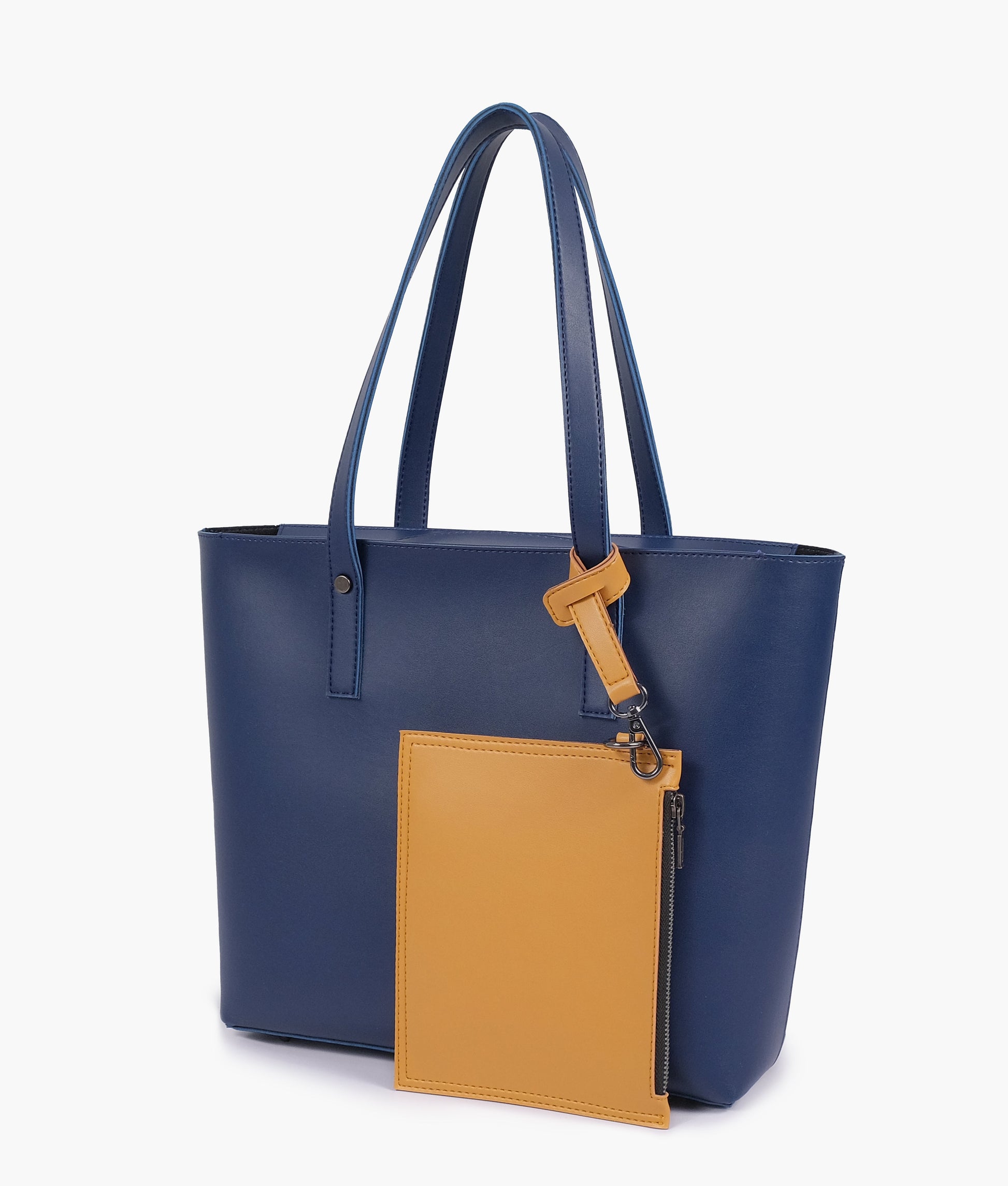 Buy Blue tote bag with detachable pouch in Pakistan