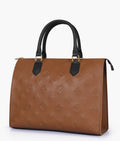 Buy Brown and black on-the-go handbag in Pakistan