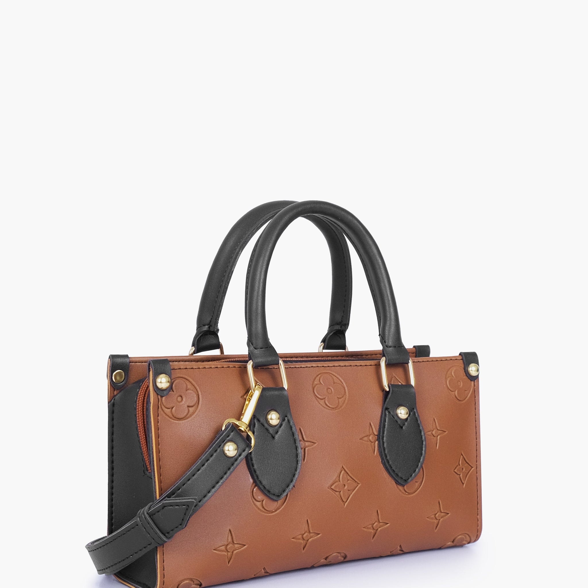 Buy Brown and black on-the-go mini bag in Pakistan