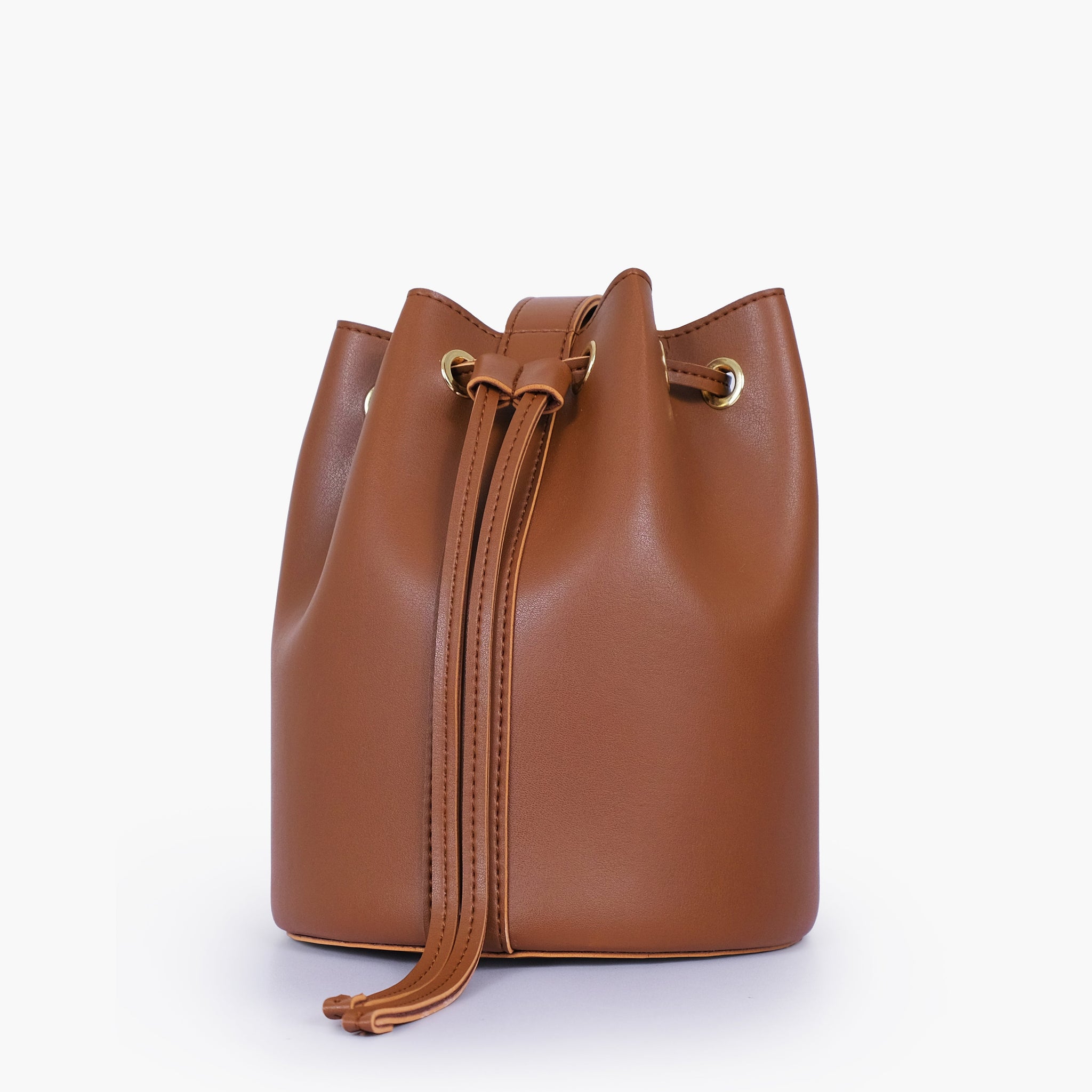 Buy Brown loop handle bucket bag in Pakistan