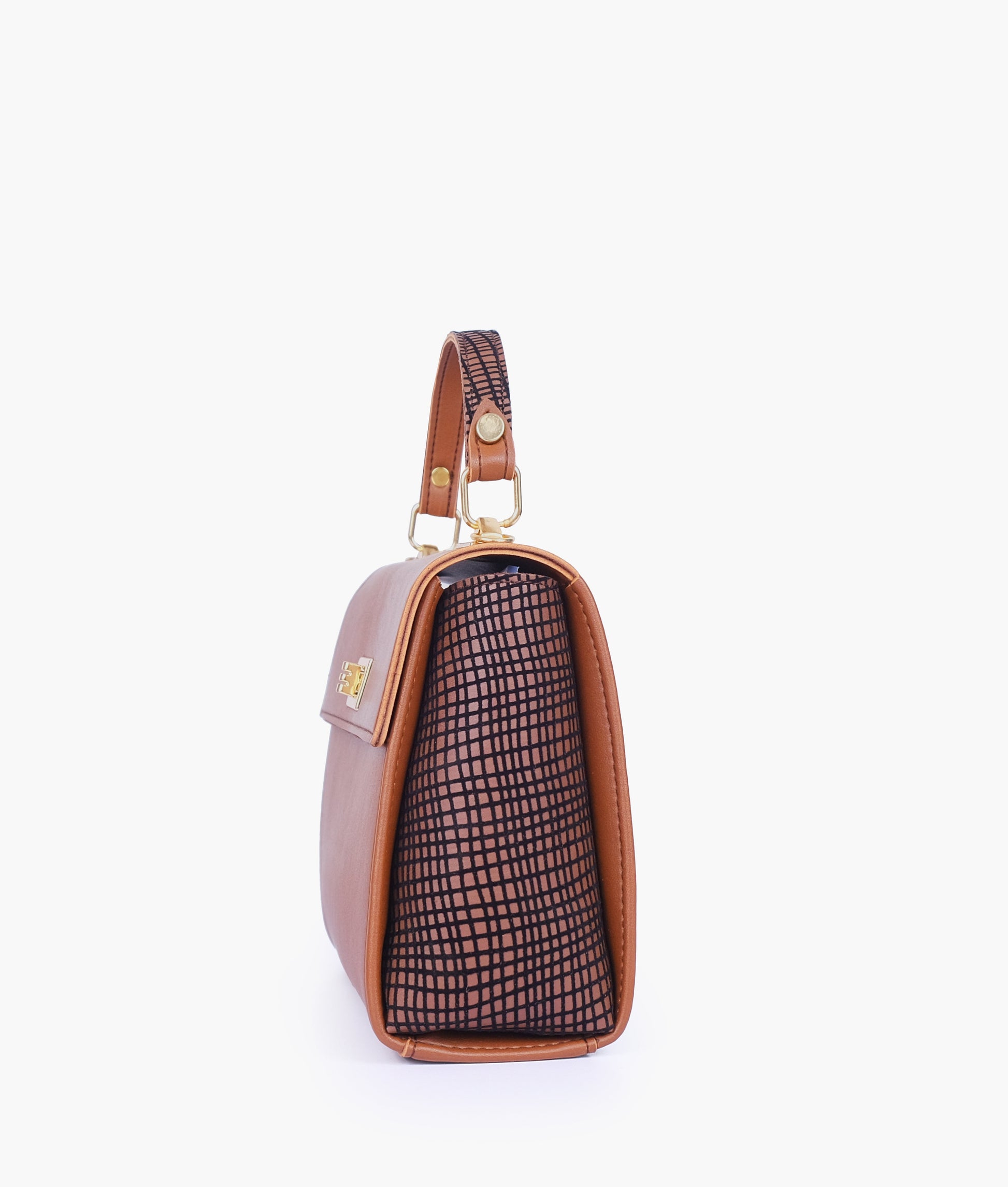 Buy Brown criss-cross top-handle bag in Pakistan