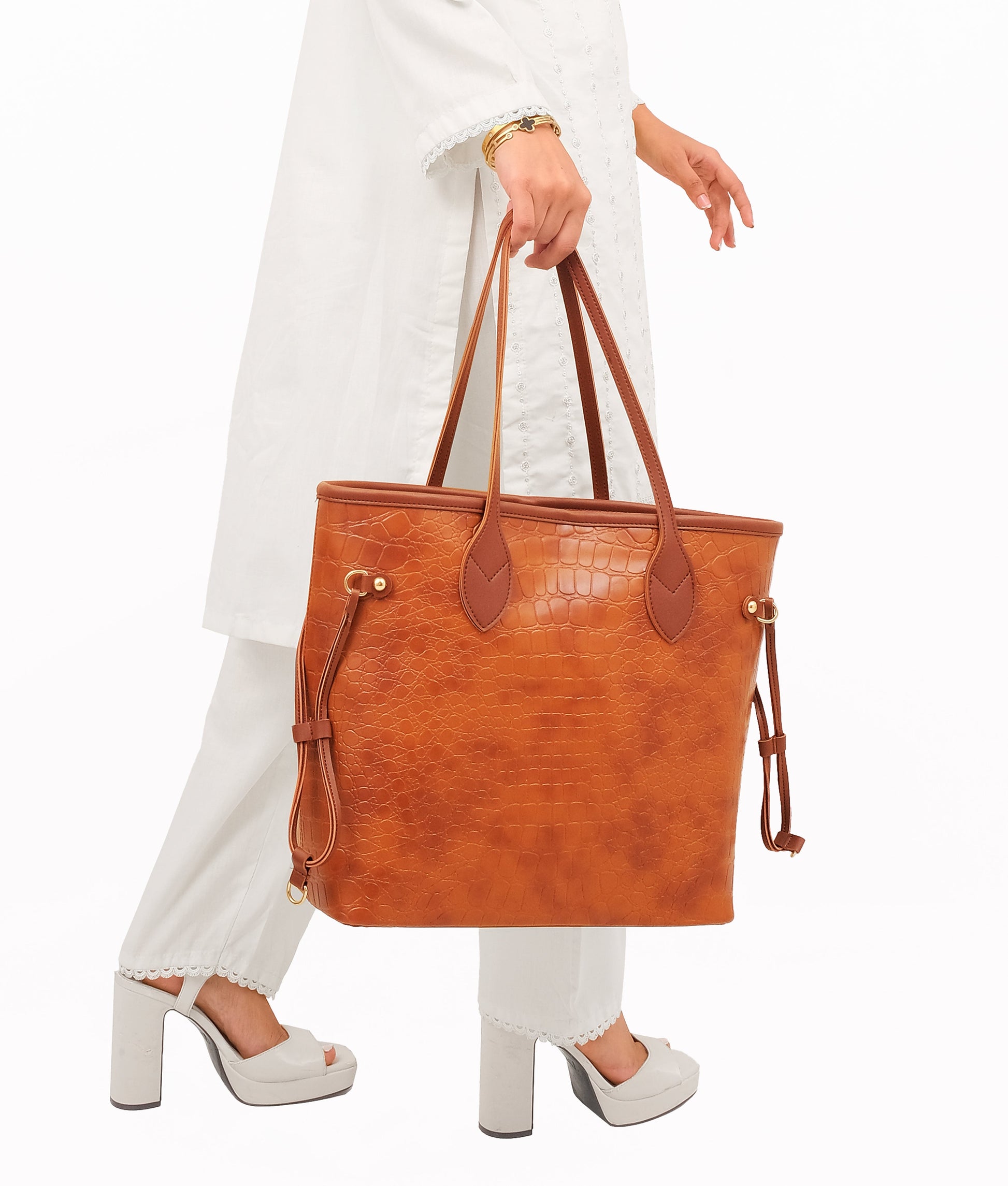 Buy Brown crocodile neverfull tote bag in Pakistan