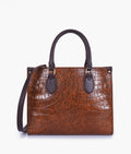 Buy Brown on-the-go crocodile handbag in Pakistan