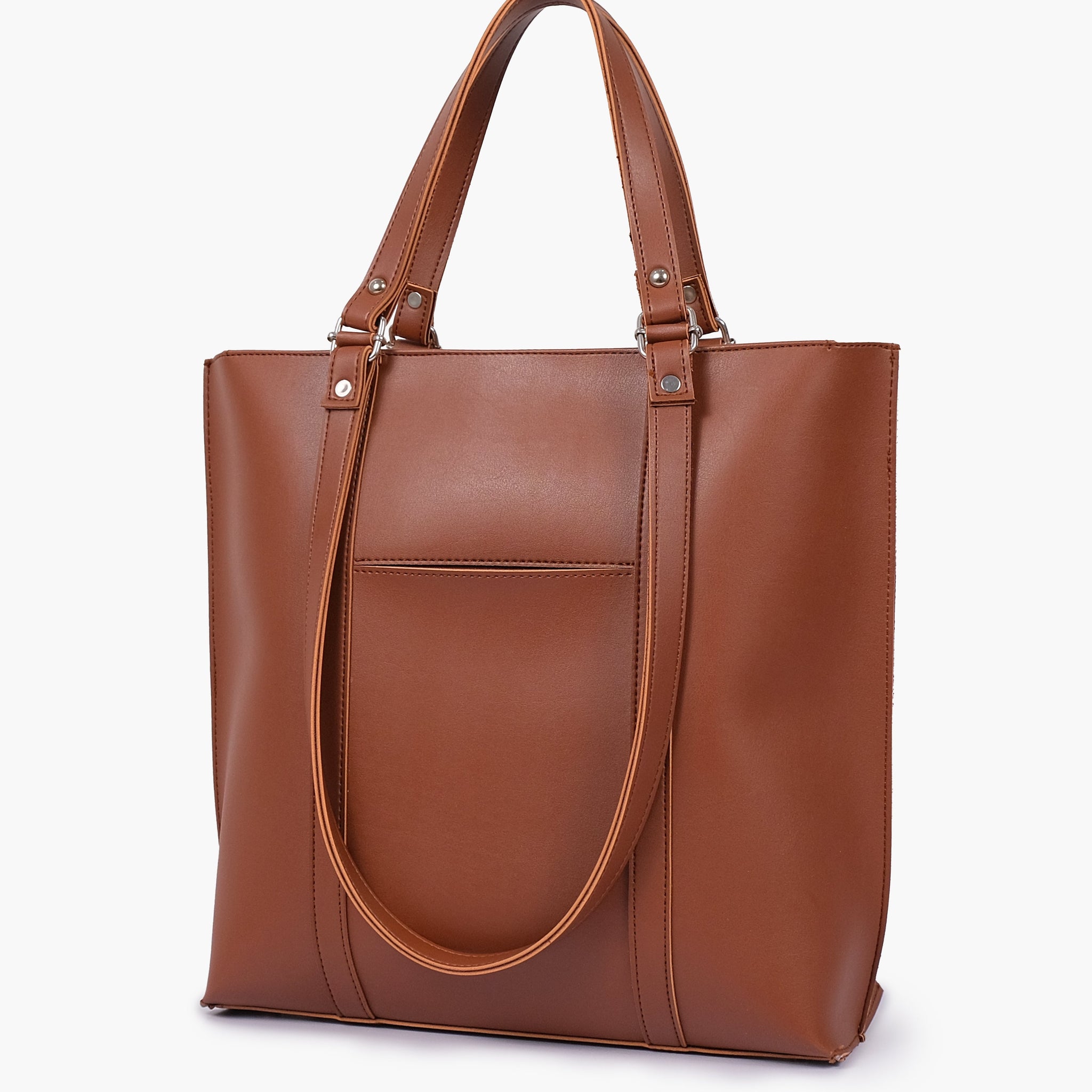 Buy Brown double-handle tote bag in Pakistan