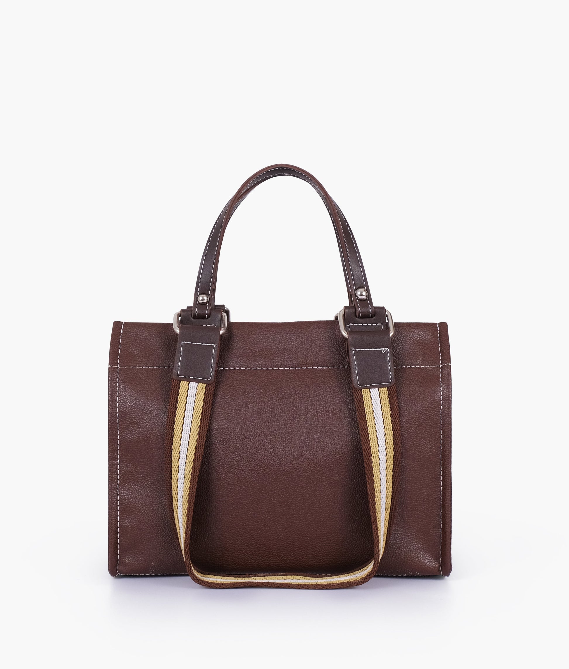 Buy Brown dual-pocket mini tote bag in Pakistan