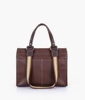 Buy Brown dual-pocket mini tote bag in Pakistan