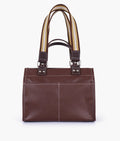 Buy Brown dual-pocket mini tote bag in Pakistan