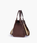 Buy Brown dual-pocket mini tote bag in Pakistan