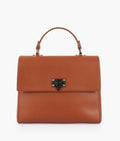 Buy Brown flap-over top-handle bag in Pakistan