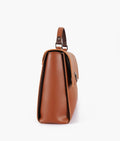 Buy Brown flap-over top-handle bag in Pakistan