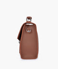 Buy Brown push-lock messenger bag in Pakistan