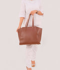 Buy Brown classic tote bag in Pakistan