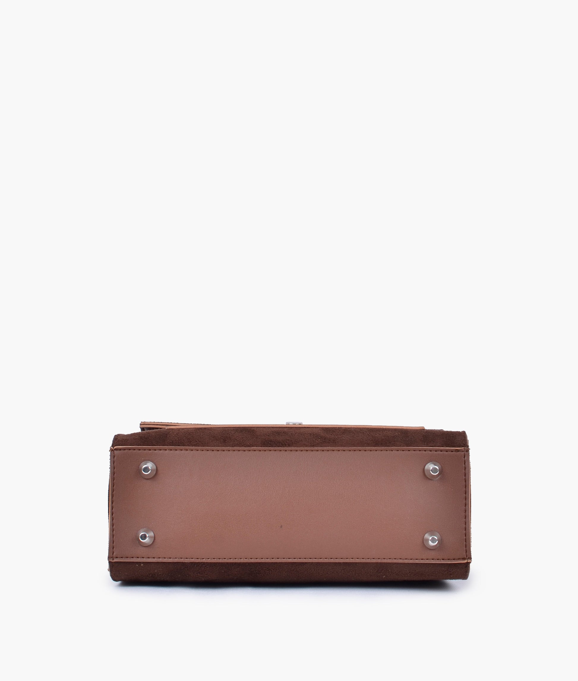 Buy Brown suede push-lock messenger bag in Pakistan