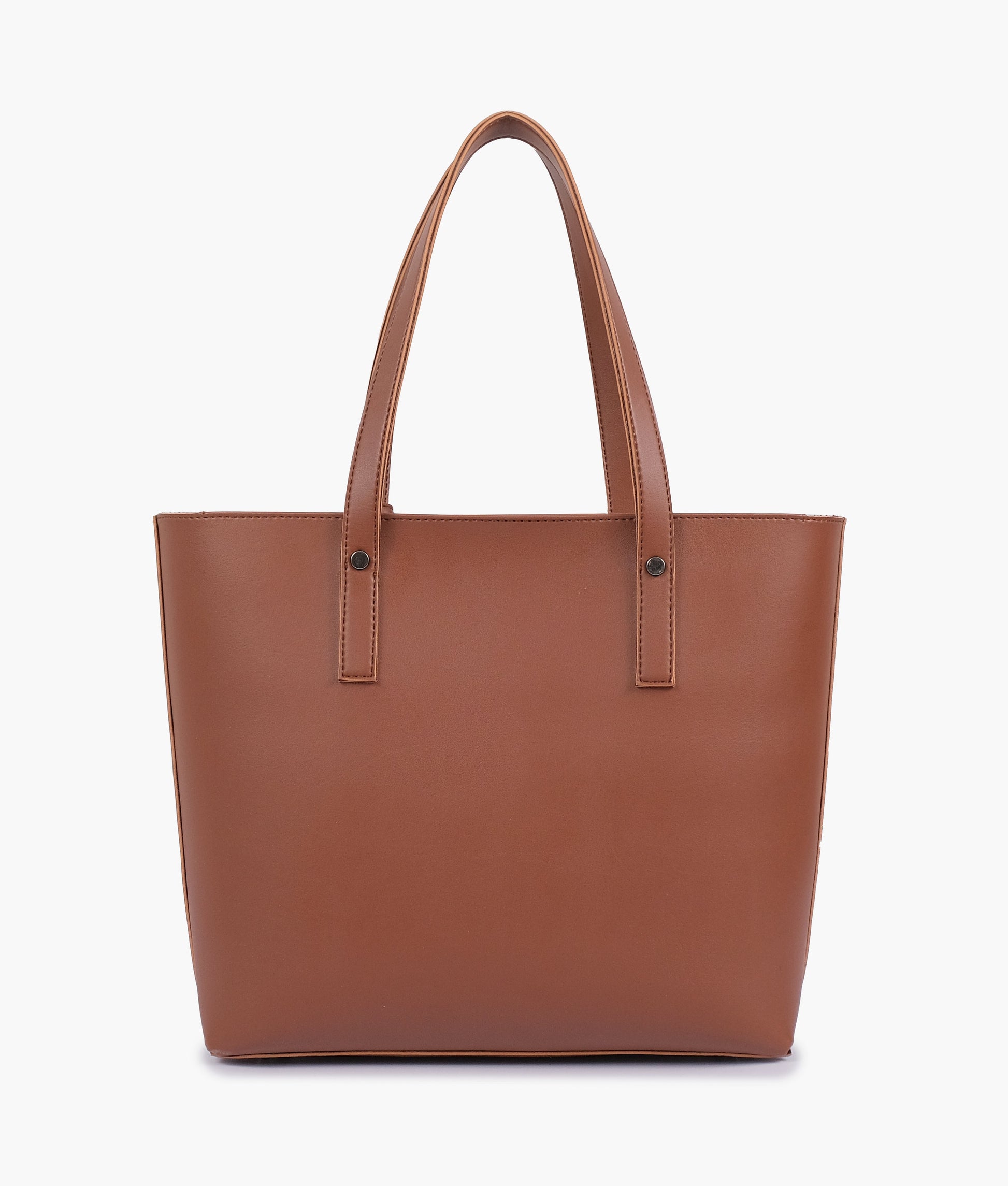 Buy Brown tote bag with detachable pouch in Pakistan