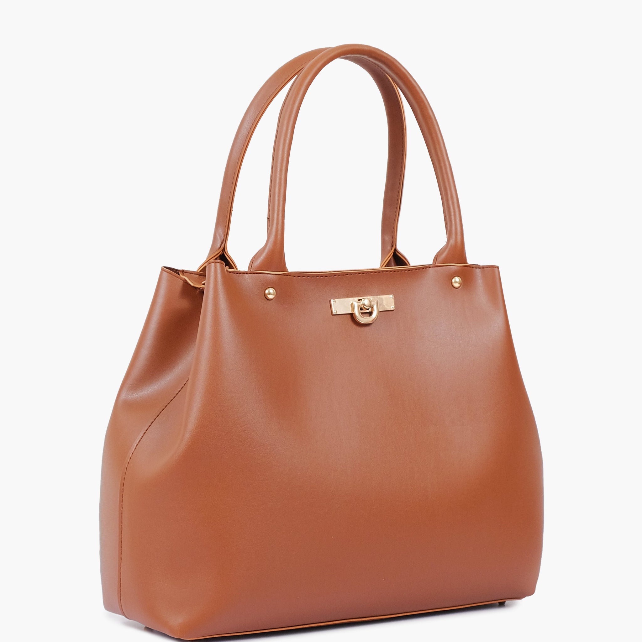 Buy Brown zipper tote bag in Pakistan