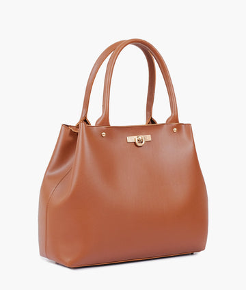 Buy Brown zipper tote bag in Pakistan