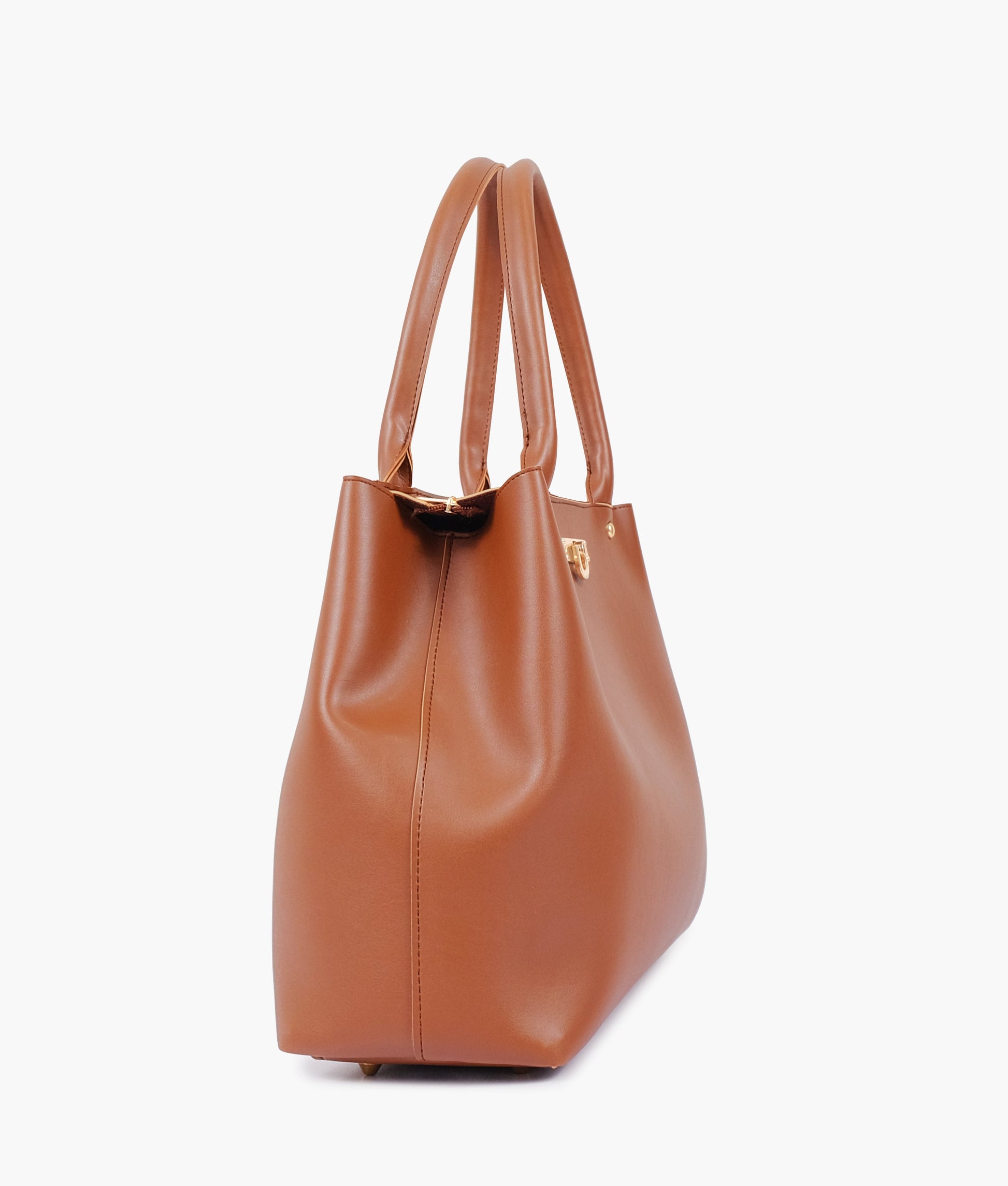 Buy Brown zipper tote bag in Pakistan