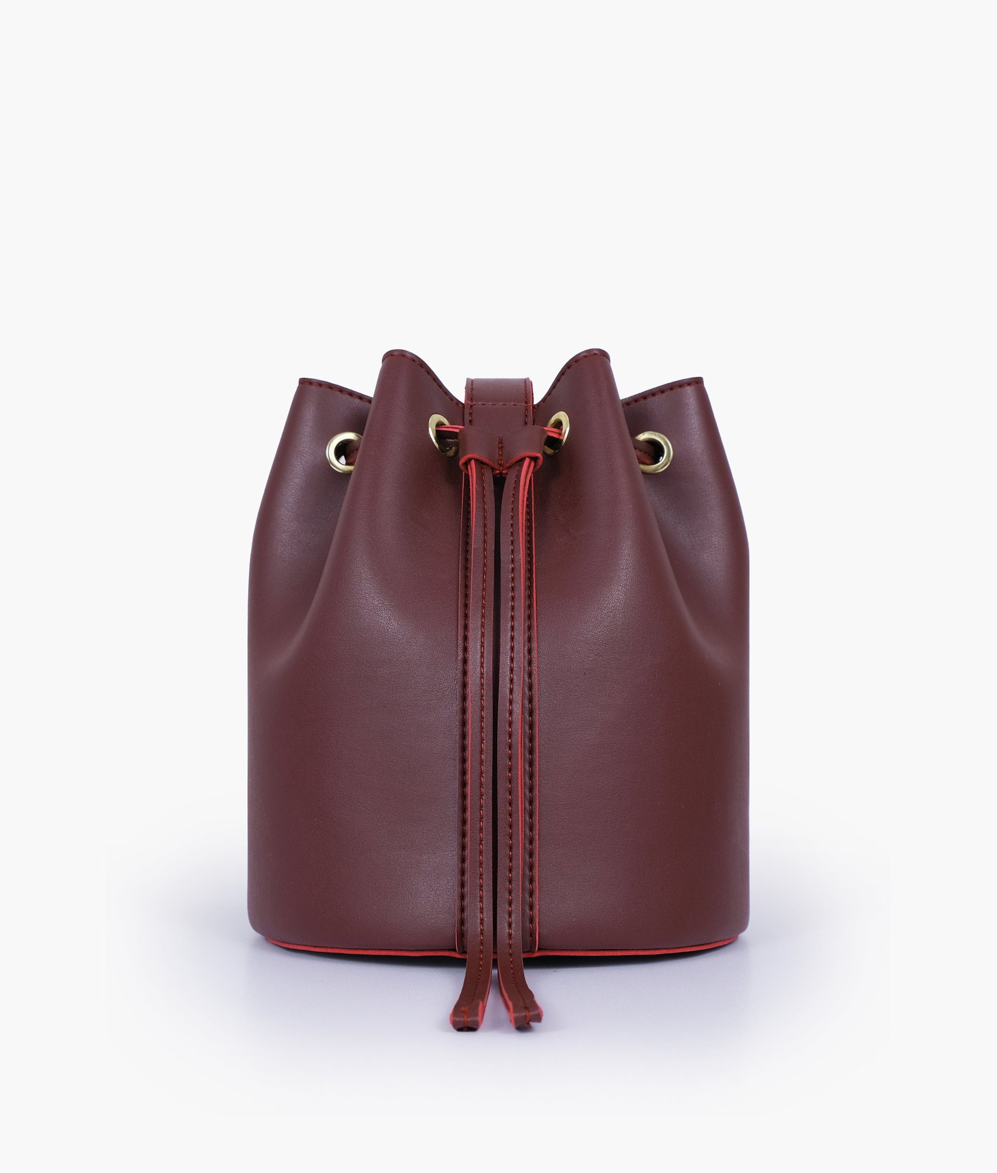 Buy Burgundy loop handle bucket bag in Pakistan