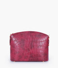 Buy Burgundy crocodile with chain strap cross-body bag in Pakistan