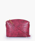 Buy Burgundy crocodile with chain strap cross-body bag in Pakistan