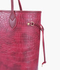 Buy Burgundy crocodile neverfull tote bag in Pakistan