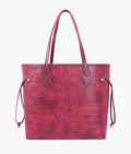 Buy Burgundy crocodile neverfull tote bag in Pakistan