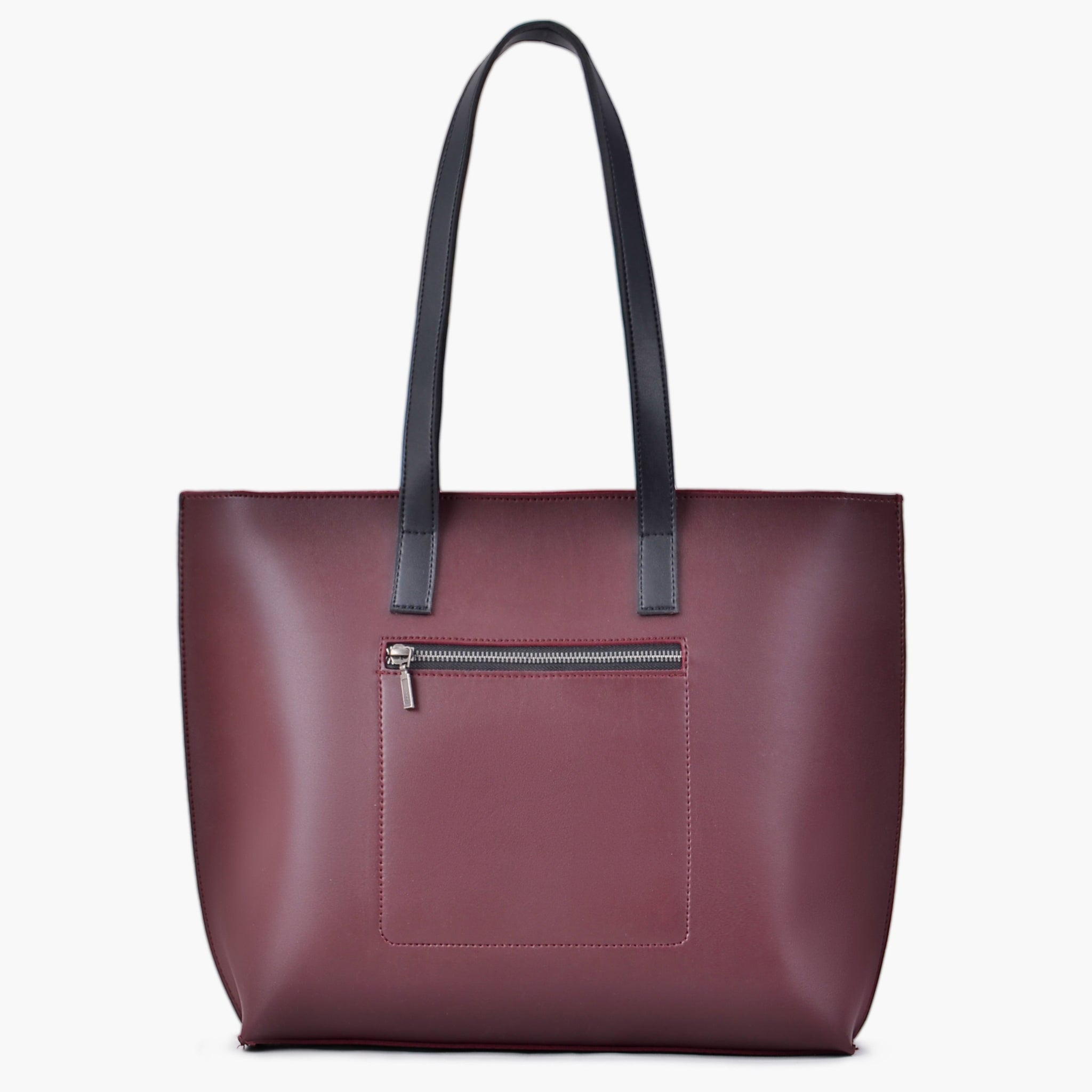 Buy Burgundy long handle tote bag in Pakistan