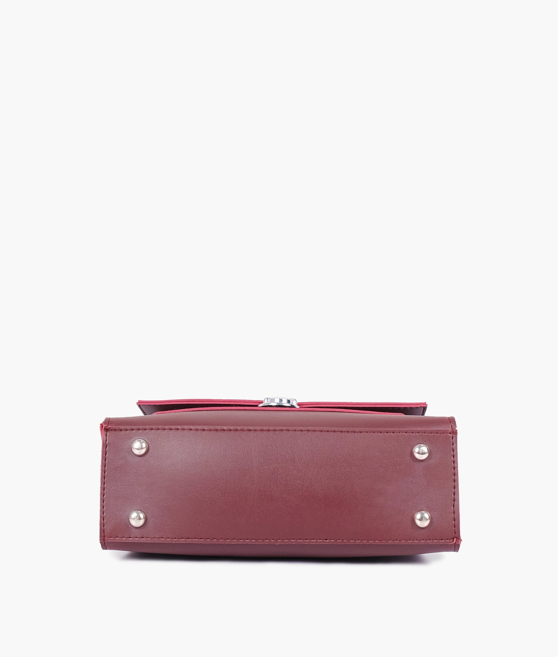 Buy Burgundy push-lock messenger bag in Pakistan