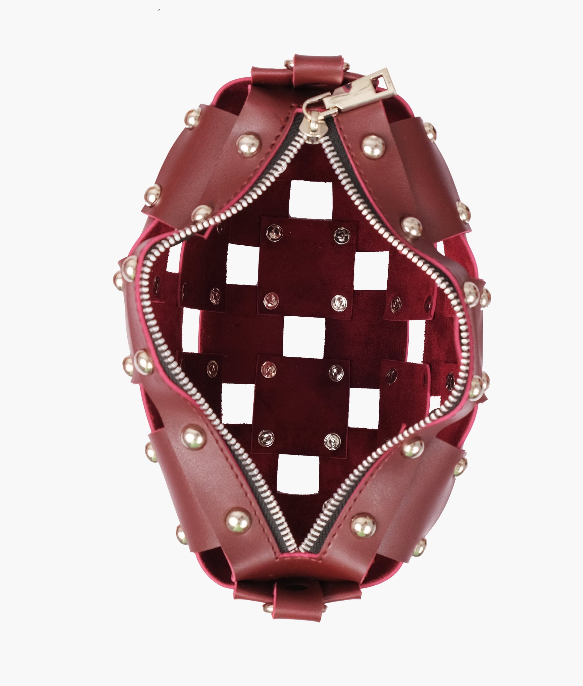 Buy Burgundy rivet cross-body bag in Pakistan