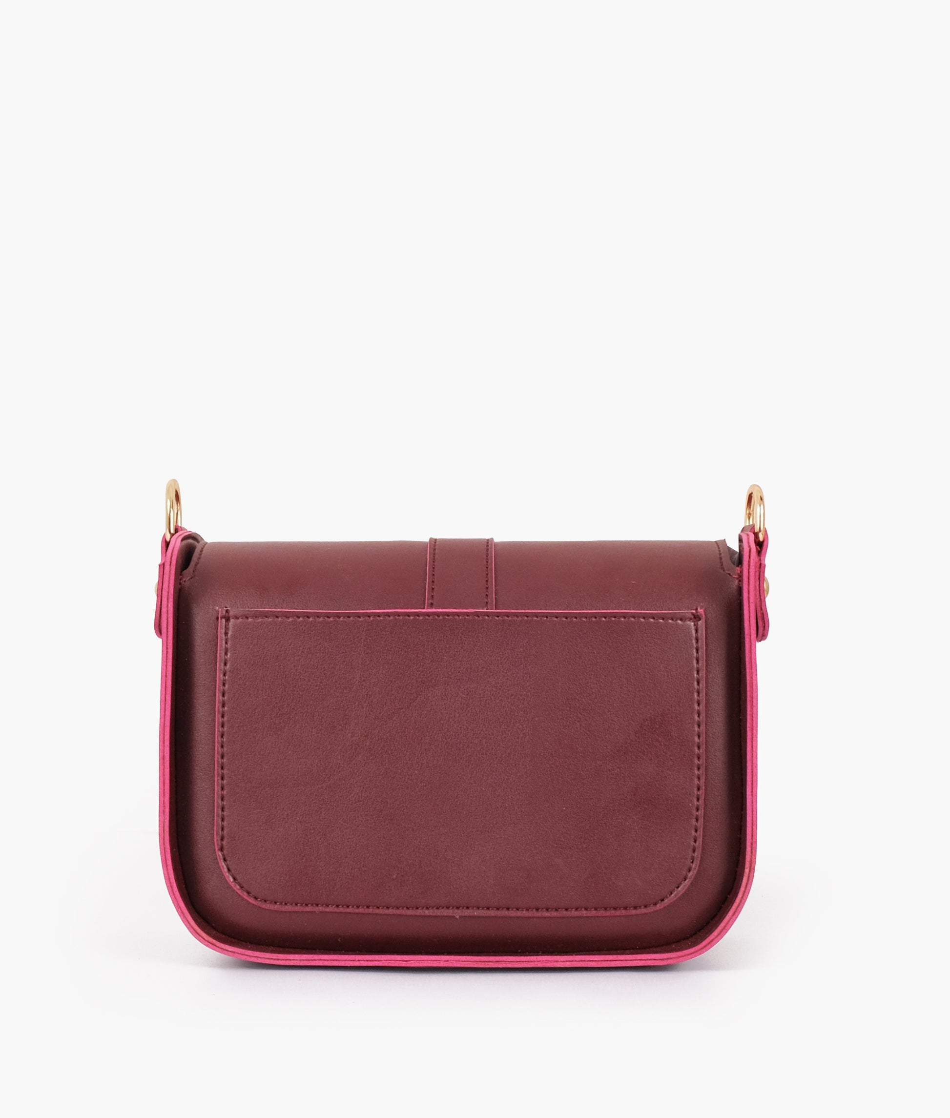 Buy Burgundy saddle buckle bag in Pakistan