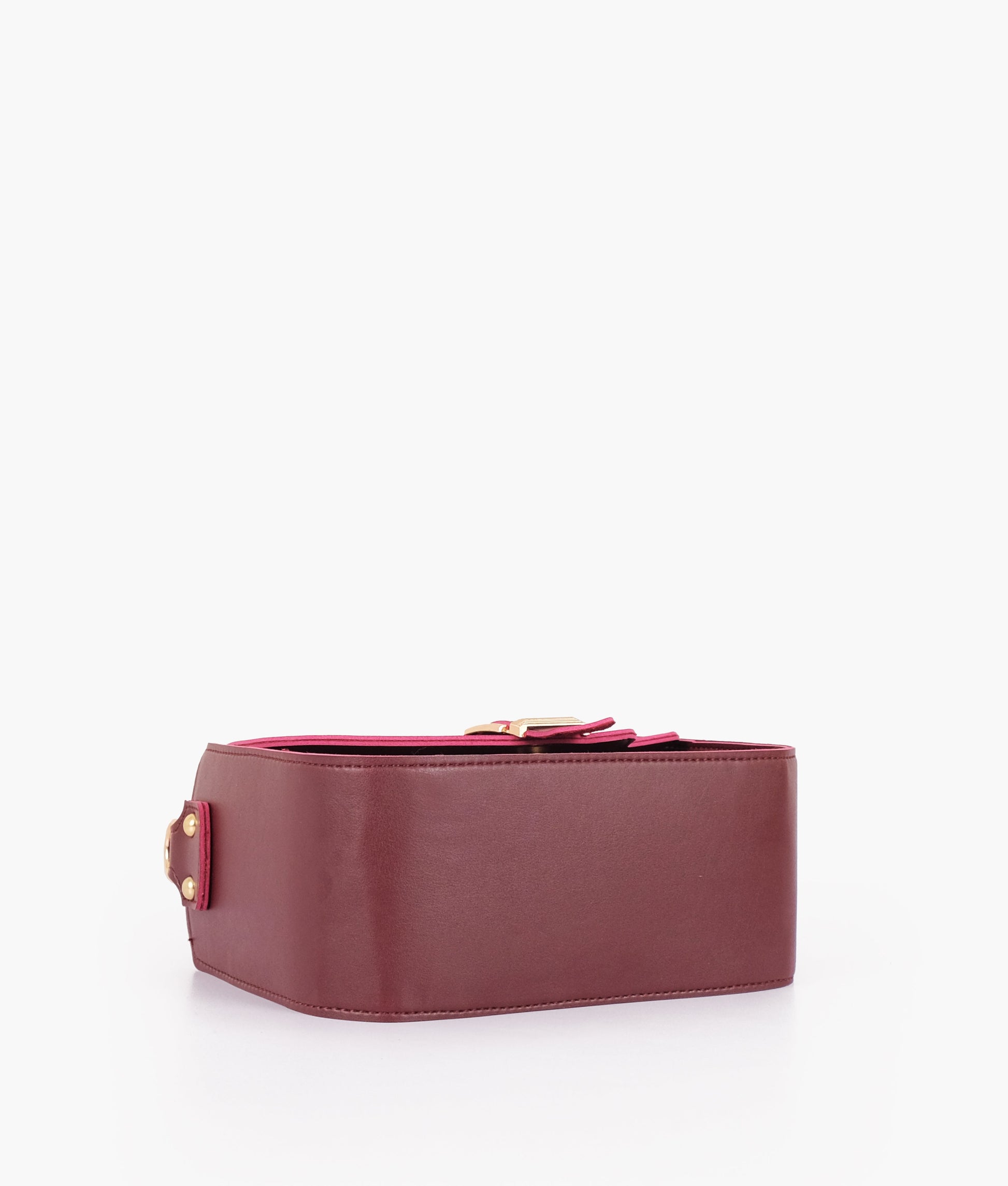 Buy Burgundy saddle buckle bag in Pakistan