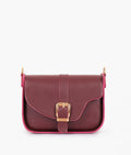 Buy Burgundy saddle buckle bag in Pakistan