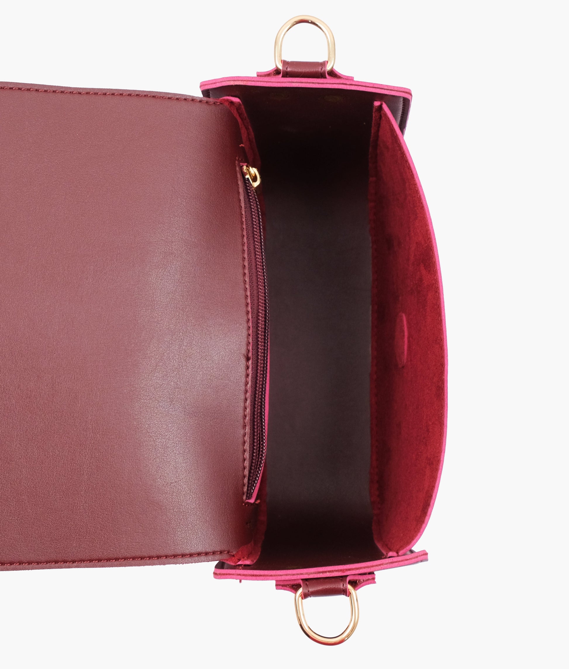 Buy Burgundy saddle buckle bag in Pakistan