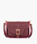 Buy Burgundy saddle buckle bag in Pakistan