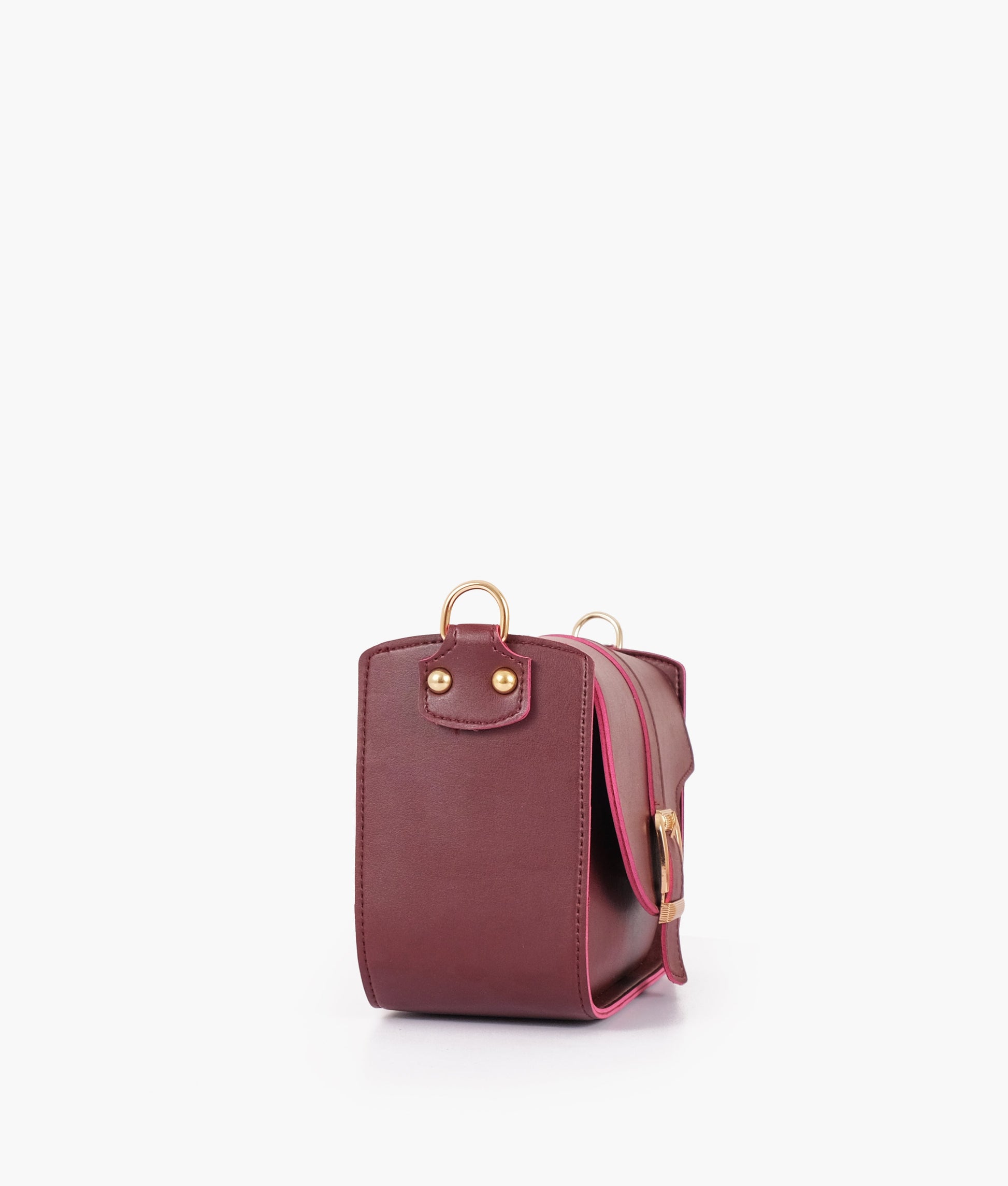 Buy Burgundy saddle buckle bag in Pakistan