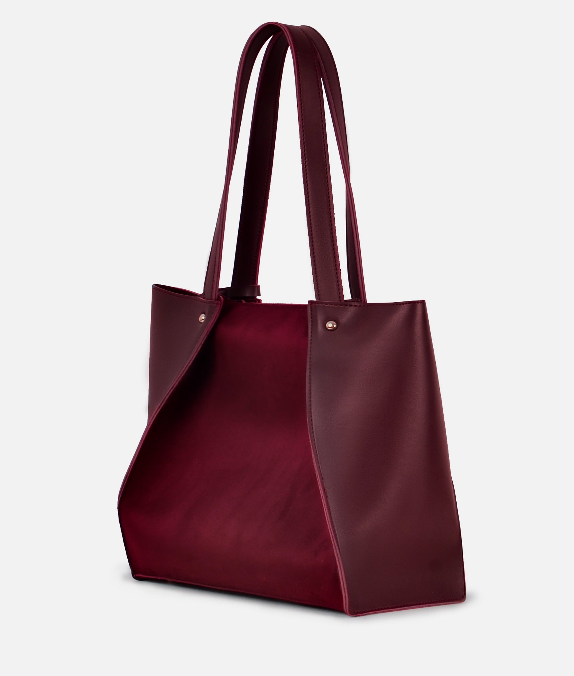 Buy Burgundy suede shopping tote bag in Pakistan