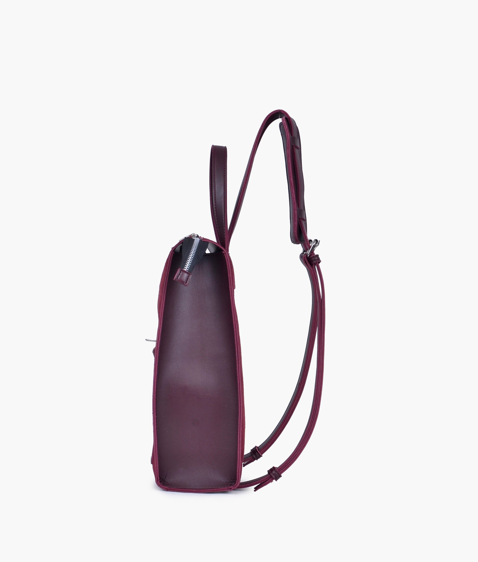 Buy Burgundy suede adventure backpack in Pakistan