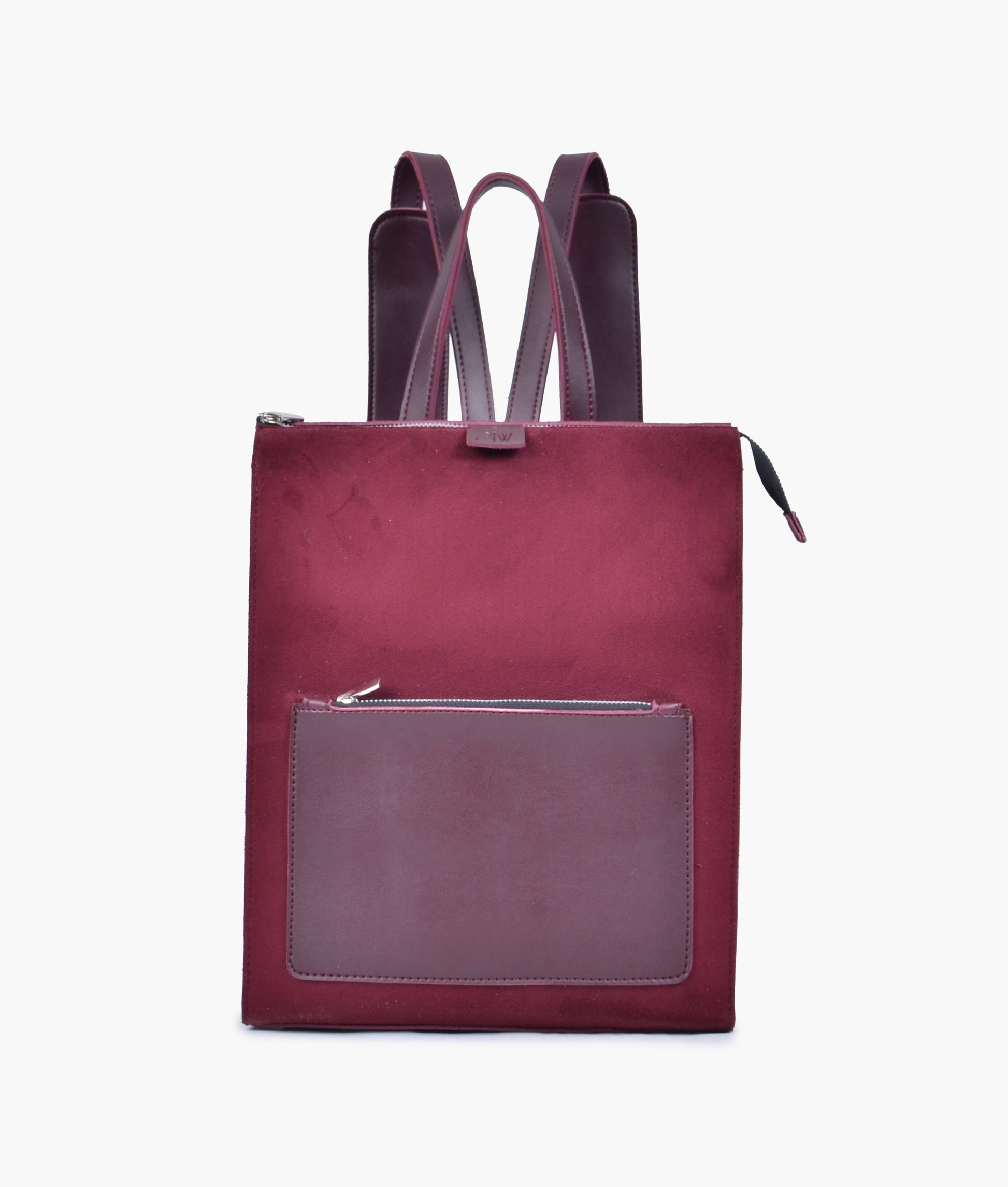 Buy Burgundy suede adventure backpack in Pakistan