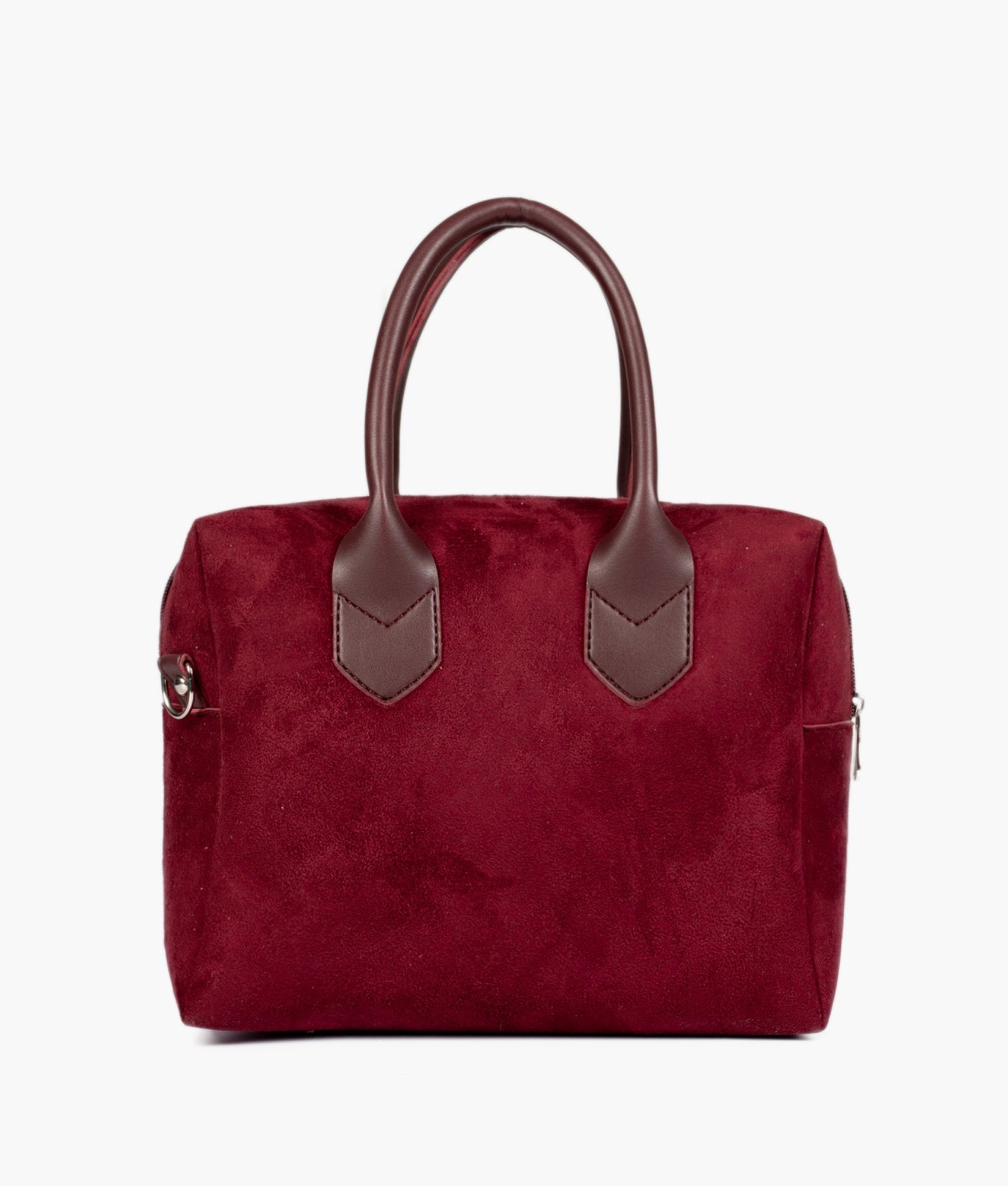 Buy Burgundy suede mini bowling bag in Pakistan