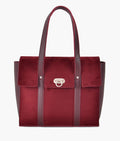 Buy Burgundy suede carry-all satchel bag in Pakistan