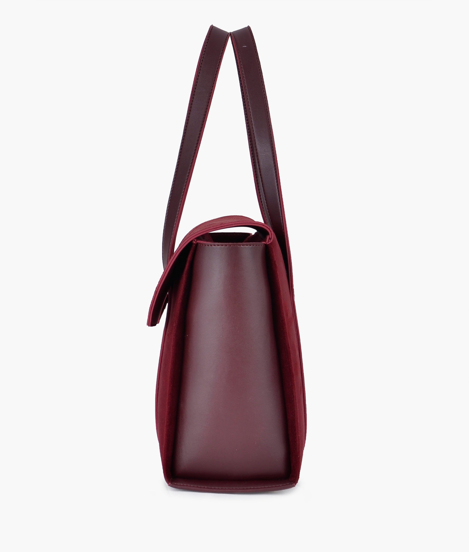 Buy Burgundy suede carry-all satchel bag in Pakistan