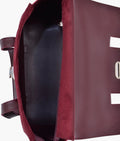 Buy Burgundy suede carry-all satchel bag in Pakistan