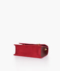 Buy Burgundy suede chain shoulder bag with twist lock in Pakistan